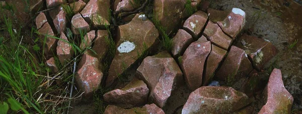 Jasně Malé Hnědé Kameny Textura Zblízka Přirozený Vzor Pozadí Baltské — Stock fotografie