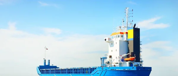 Grand Cargo Naviguant Dans Mer Baltique Concept Paysage Marin Vue — Photo