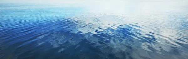 Panoramiczne Krajobrazy Morskie Jasne Niebieskie Świecące Niebo Odbicia Struktura Powierzchni — Zdjęcie stockowe