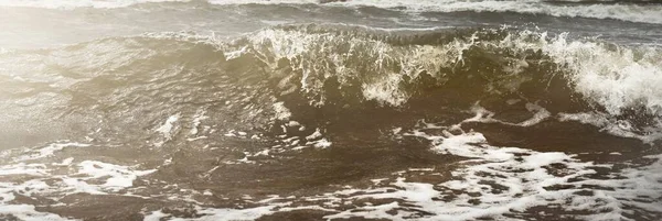 Ostsee Während Des Sturms Wellen Wasser Plätschert Seelandschaft Klimawandel Natur — Stockfoto