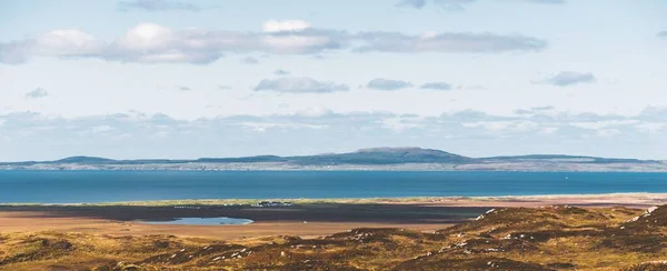 Vista Panorâmica Dos Vales Colinas Costas Rochosas Ilha Islay Inner — Fotografia de Stock