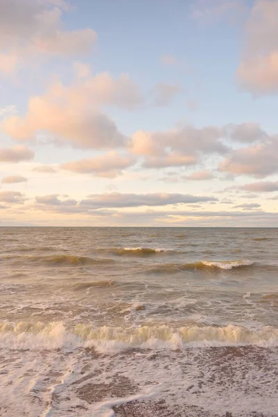 Côte Mer Baltique Dunes Sable Coucher Soleil Lumière Soleil Douce — Photo