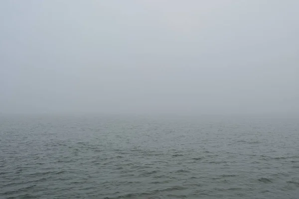 Baltic Sea Fog Waves Splashing Water Storm Natural Textures Picturesque — Stok fotoğraf