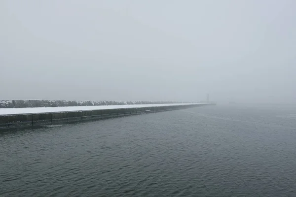 Vue Panoramique Sur Mer Baltique Depuis Rivage Sablonneux Promenade Vers — Photo