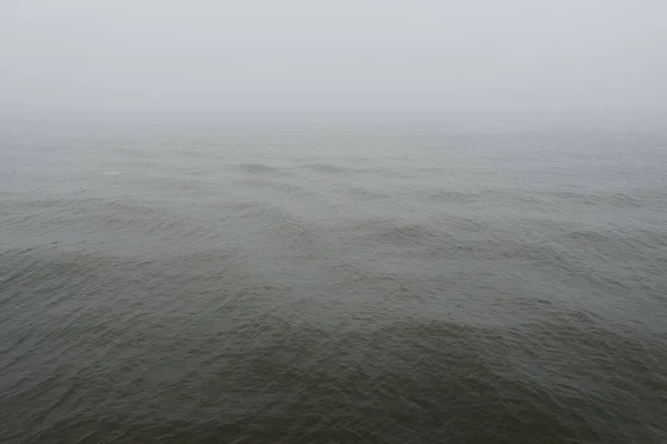 Baltic Sea Fog Waves Splashing Water Storm Natural Textures Picturesque — Fotografia de Stock