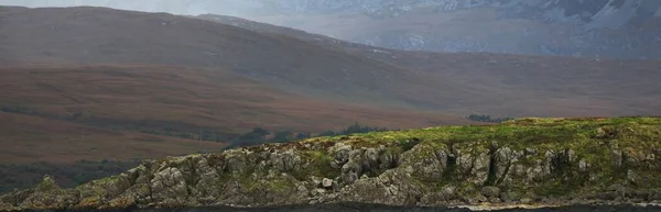 Panoramatický Výhled Pobřeží Hory Údolí Ostrova Jura Inner Hebrides Skotsko — Stock fotografie