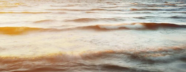 Textura Superficie Del Agua Marina Luz Solar Suave Imagen Panorámica — Foto de Stock