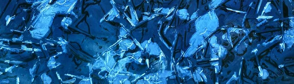 Blue Ice Shards Close Crystal Clear River Water Abstract Natural — Stock Photo, Image