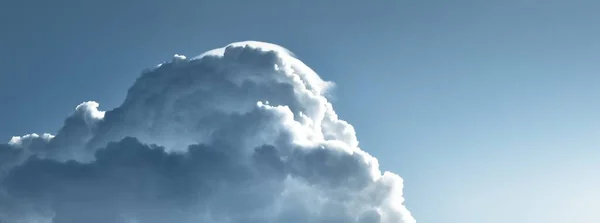 Επικό Σύννεφο Καταιγίδας Λευκά Διακοσμητικά Σύννεφα Του Ηλιοβασιλέματος Μαλακό Φως — Φωτογραφία Αρχείου