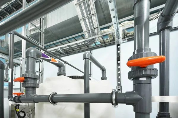Fordított Ozmózis Ipari Víztisztító Állomás Technológia Kémia Fűtés Munkavédelem Ellátás — Stock Fotó