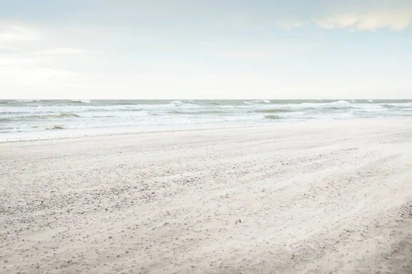 Gün batımında Baltık kıyısı. Açık günbatımı gökyüzü, parlayan bulutlar. Idyllic manzara. Doğa, tatiller, eğlence. Çevre turizmi. Panoramik görünüm