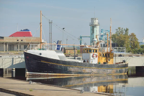 Una Vecchia Barca Pesca Classica Legno Del Mare Del Nord — Foto Stock