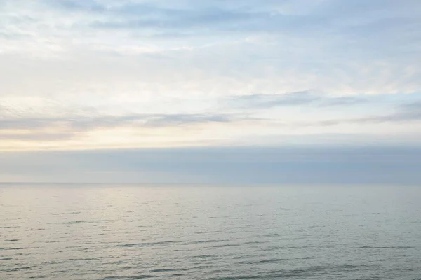 Vista Aérea Panorámica Desde Orilla Del Mar Báltico Atardecer Paisaje —  Fotos de Stock