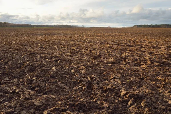 Campo Arado Agrícola Textura Del Suelo Industria Agroalimentaria Producción Alternativa —  Fotos de Stock