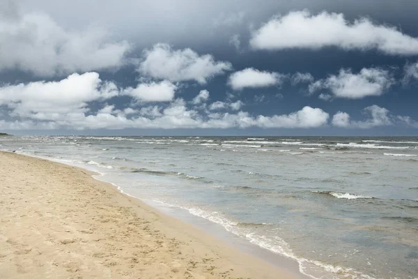 Mer Baltique Par Une Journée Ensoleillée Plage Dunes Sable Ciel — Photo
