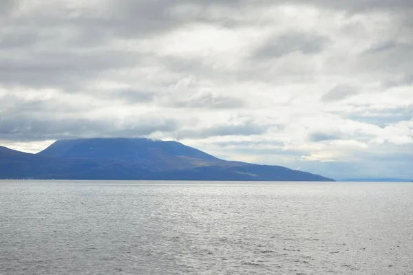 Dramatic Sky Rocky Shores Hills Valleys Rothesay Scotland Panoramic View — Stockfoto