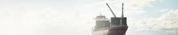 Large Modern General Cargo Crane Ship 142 Meters Length Freight — Fotografia de Stock