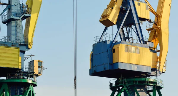 Moderno Terminal Del Carbone Riga Lettonia Primo Piano Delle Gru — Foto Stock