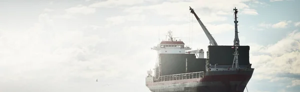 Large Modern General Cargo Crane Ship 142 Meters Length Freight — ストック写真