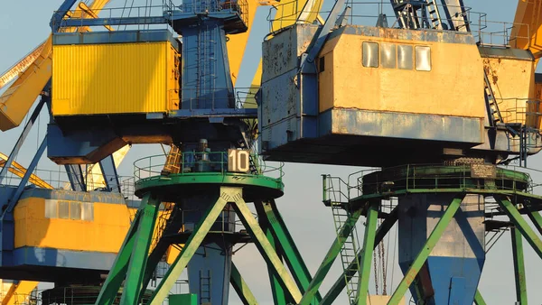 Modern Coal Terminal Riga Latvia Cranes Close Baltic Sea Freight — Stock Photo, Image