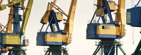 Modern Coal Terminal Riga Latvia Cranes Close Baltic Sea Freight — Stock Photo, Image