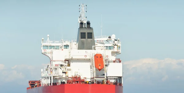 Groot Rood Vrachtschip Olie Chemische Tanker 184 Meter Lengte Varen — Stockfoto