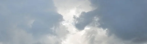 Ornamental Clouds Dramatic Sky Epic Storm Cloudscape Soft Sunlight Panoramic — Stock Photo, Image