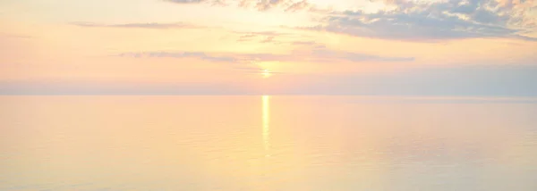 Baltic Sea Shore Sand Dunes Sunset Clear Blue Sky Golden — Stock Photo, Image