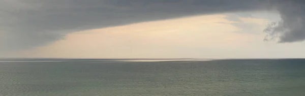 Mar Báltico Sob Nuvens Dramáticas Após Trovoada Vista Aérea Panorâmica — Fotografia de Stock