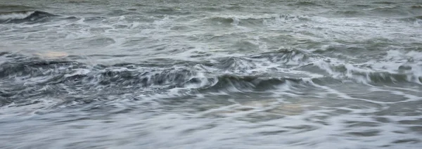 Baltic Sea Fog Waves Splashing Water Storm Natural Textures Picturesque — 스톡 사진