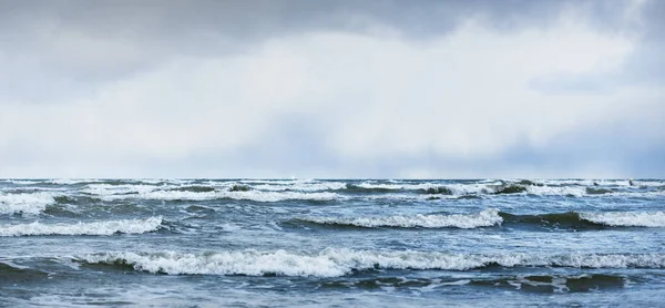 Πανοραμική Θέα Της Βαλτικής Θάλασσας Από Μια Αμμώδη Ακτή Αμμόλοφοι — Φωτογραφία Αρχείου
