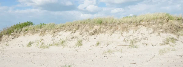 Östersjöns Kust Klarblå Himmel Mjukt Solljus Stranden Sanddyner Småsten Ren — Stockfoto