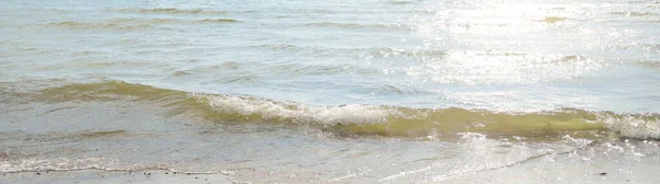 Costa Del Mar Baltico Cielo Blu Chiaro Luce Solare Soffusa — Foto Stock