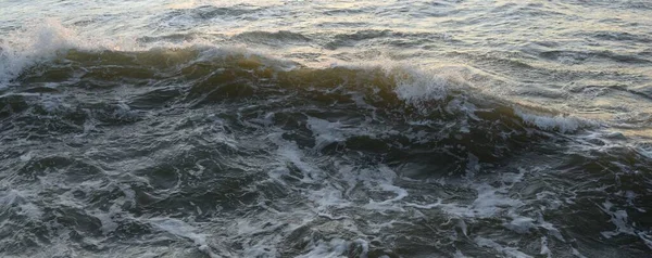 Textura Superfície Água Mar Luz Solar Suave Imagem Panorâmica Recursos — Fotografia de Stock