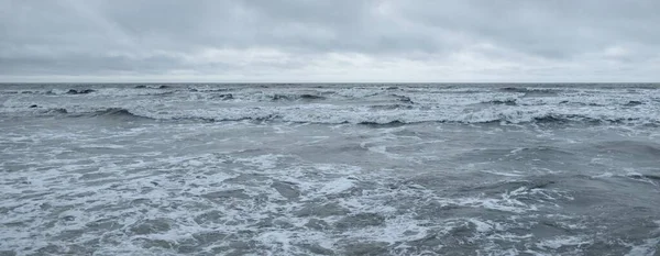 Baltic Sea Storm Dramatic Glowing Clouds Seascape Cloudscape Gale Nature — Fotografia de Stock