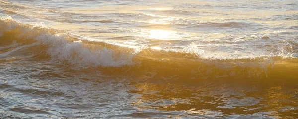 Текстура Поверхні Морської Води Яке Сонячне Світло Панорамне Зображення Графічні — стокове фото
