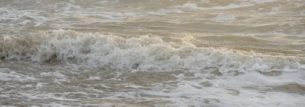 Baltic Sea Shore Storm Sunset Soft Sunlight Water Surface Texture — Photo