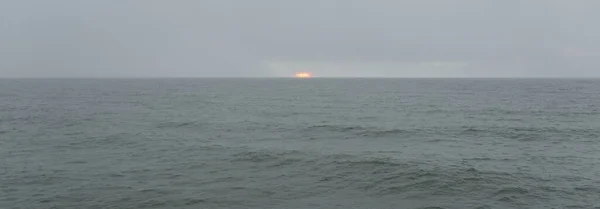 Baltic Sea Fog Waves Splashing Water Storm Natural Textures Picturesque —  Fotos de Stock