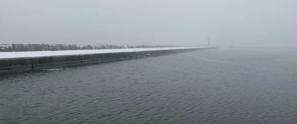 Vue Panoramique Sur Mer Baltique Depuis Rivage Sablonneux Promenade Vers — Photo