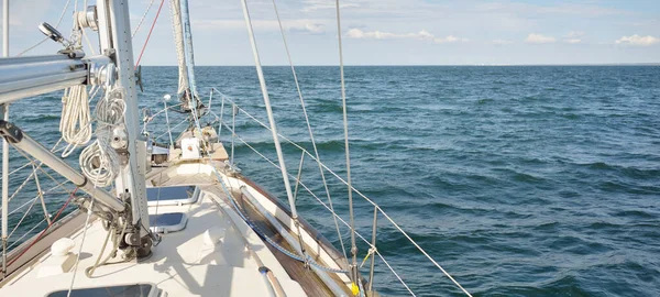 Herreshoff Navrhl Staré Klasické Jachty Plachtění Otevřeném Moři Dřevěná Týková — Stock fotografie
