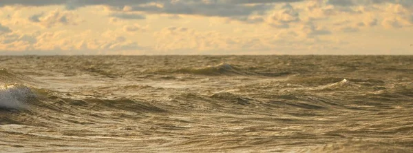 Riva Del Mar Baltico Dopo Tempesta Tramonto Luce Soffusa Del — Foto Stock