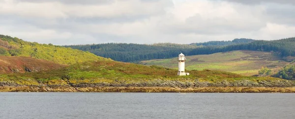 Dramatic Sky Rocky Shores Hills Valleys Rothesay Scotland Panoramic View — Fotografia de Stock