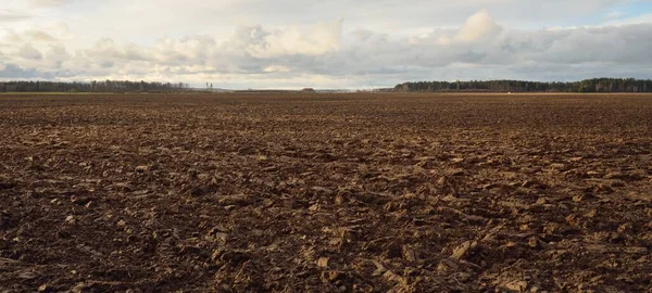 Campo Arado Agrícola Textura Del Suelo Industria Agroalimentaria Producción Alternativa —  Fotos de Stock