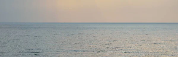 Panoramic Aerial View Baltic Sea Shore Sunset Dramatic Cloudscape Glowing — Foto de Stock