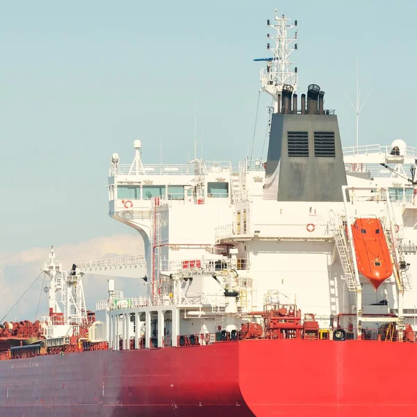 Grande Nave Carico Rossa Petroliera Chimica Lunghezza 184 Metri Che — Foto Stock