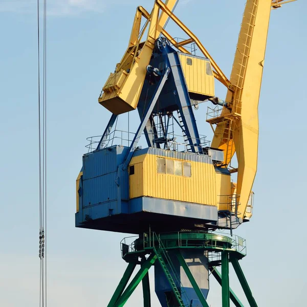 Modern Coal Terminal Riga Latvia Cranes Close Baltic Sea Freight — Stock Photo, Image