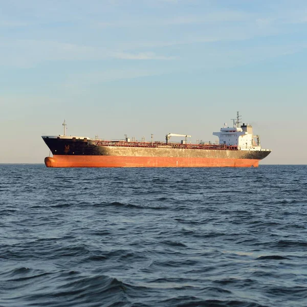 Large Cargo Ship Chemical Tanker 184 Meters Length Sailing Open Royalty Free Stock Photos