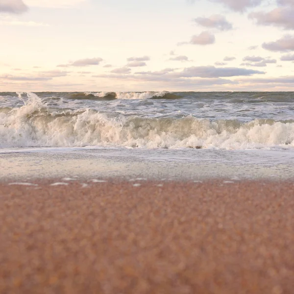 Baltic Sea Shore Sand Dunes Sunset Soft Sunlight Clear Sky — Stock Photo, Image