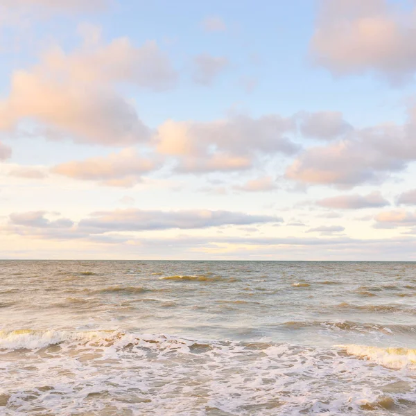 Берег Балтийского Моря Песчаные Дюны Закате Мягкий Солнечный Свет Чистое — стоковое фото