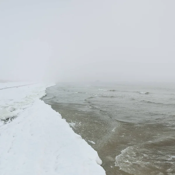 Βαλτική Θάλασσα Ομίχλη Κύματα Νερό Που Πιτσιλάει Καταιγίδα Φυσικό Υφές — Φωτογραφία Αρχείου